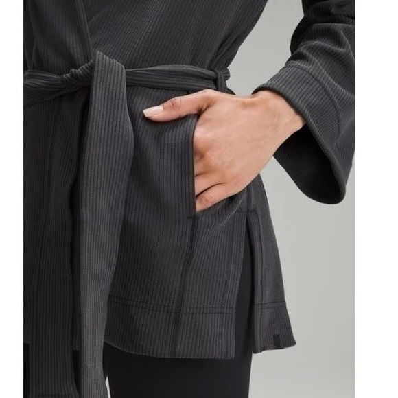 lululemon athletica Jackets & Blazers - Lululemon Ribbed Softstreme Belted Wrap Robe